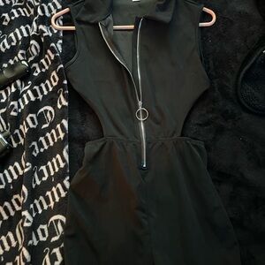 Amazon Black Mini Dress with Zipper Detail